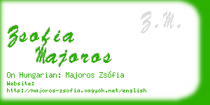 zsofia majoros business card